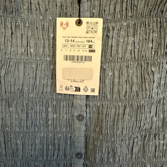 Girsl 13-14 DOTTED MESH ELASTIC TOP - Picture 5 of 7